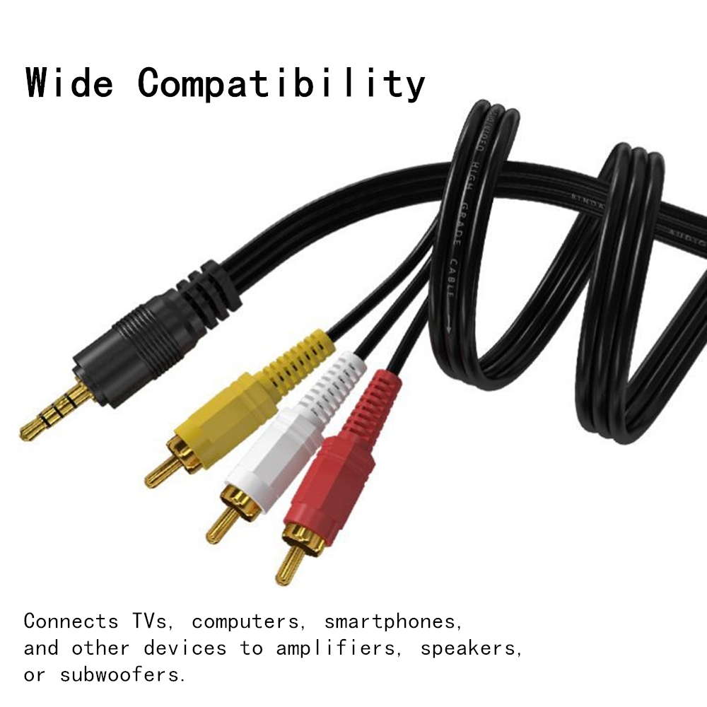 Home Cinema Player - 3.5mm to 3 RCA Audio Video