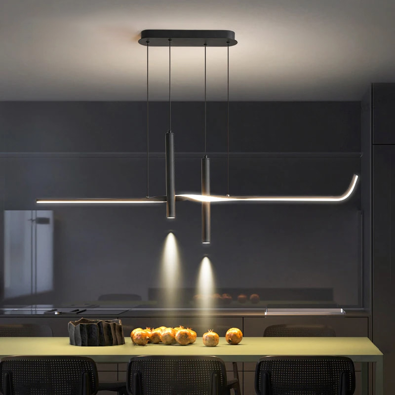 Home Cinema Led - Modern Simple Long Strip Led Chandeliers