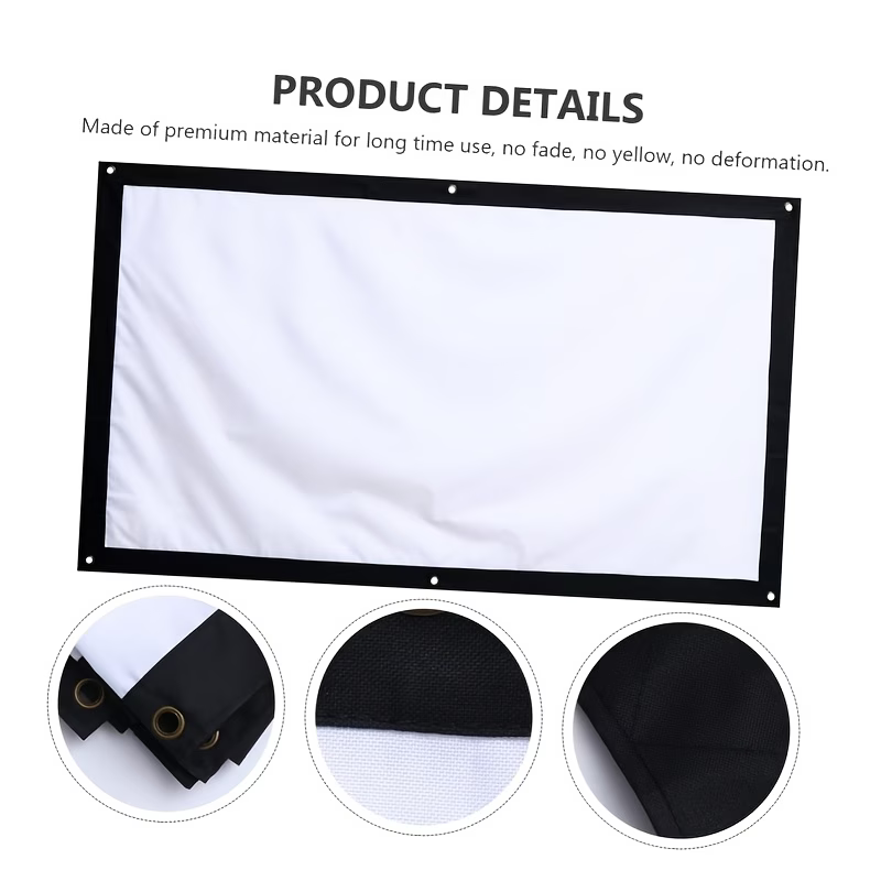 Home Cinema Blanc - 16:9 Compact Lightweight Foldable Projector Screen