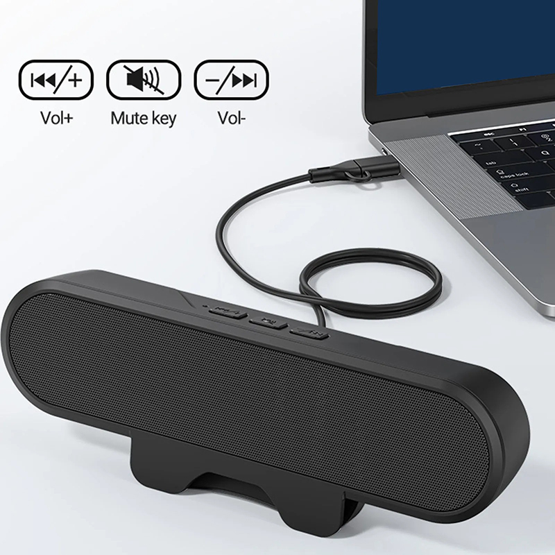 Home Cinema Subwoofer - Mini Soundbar Speaker Clip Portable USB