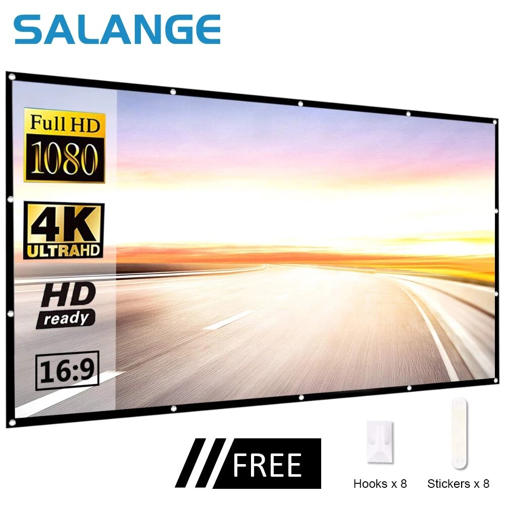 Home Cinema Blanc - 60 100 120 150Inch Simple Foldable
