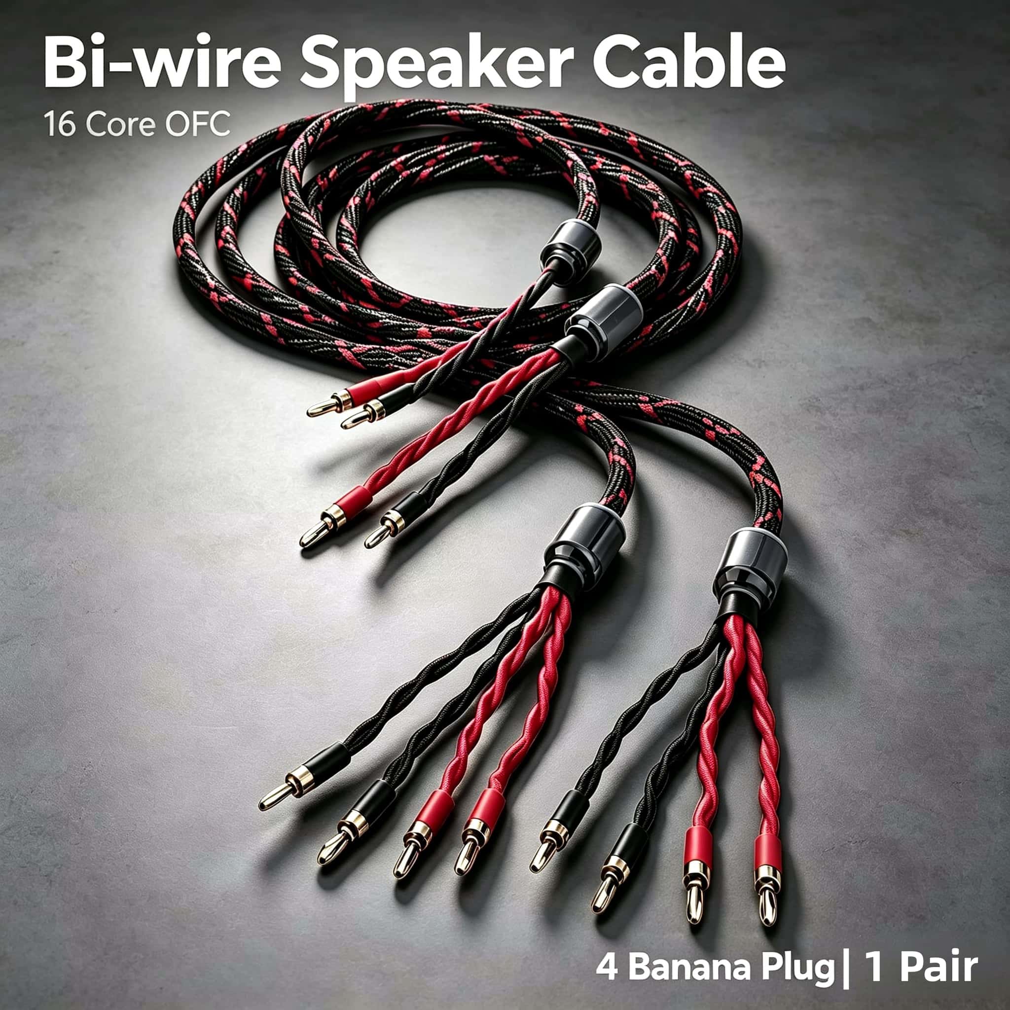 16 Core OFC Gold Plated Biwire - Home Cinema Player ulasan dan harga
