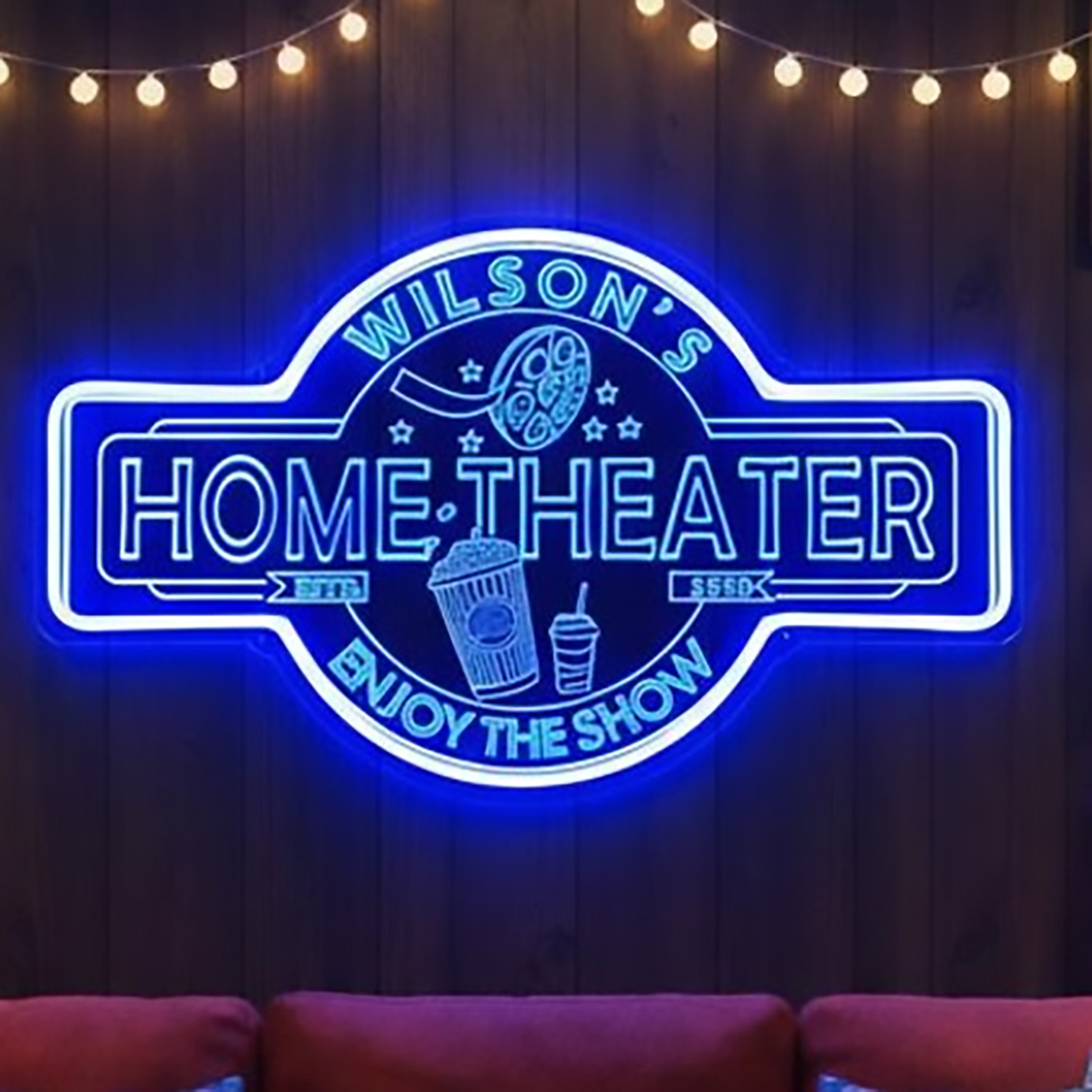 Custom Home Theater Neon Sign  - Home Cinema Usa ulasan dan harga