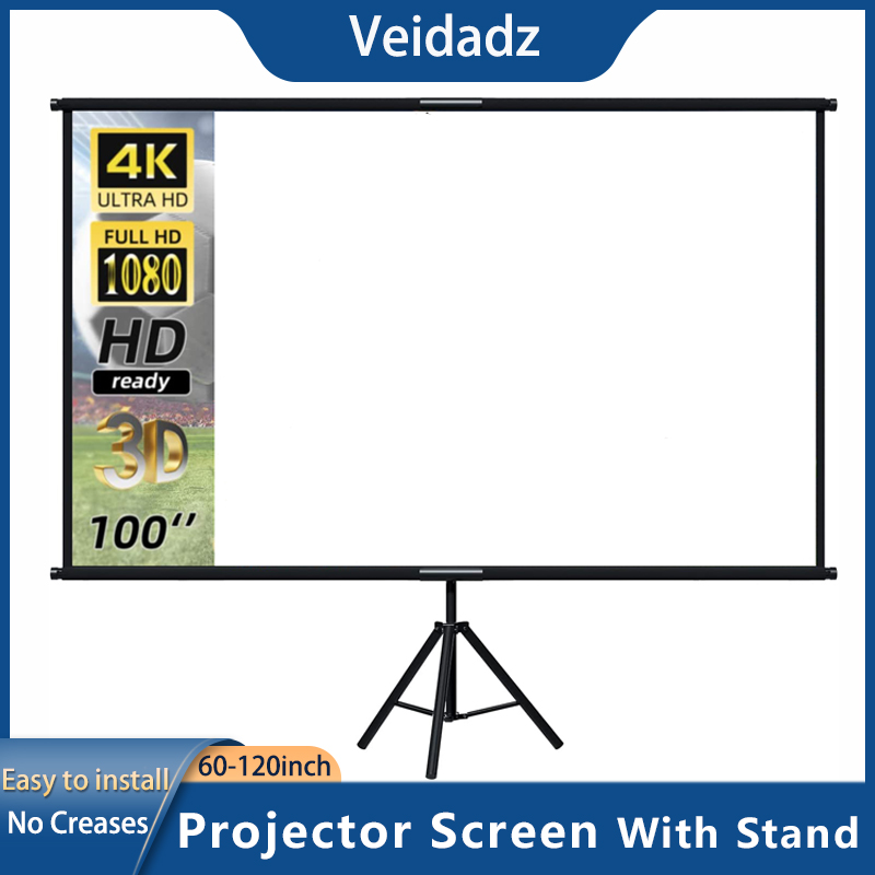 VEIDADZ Projector Screen With  - Home Cinema Blanc ulasan dan harga