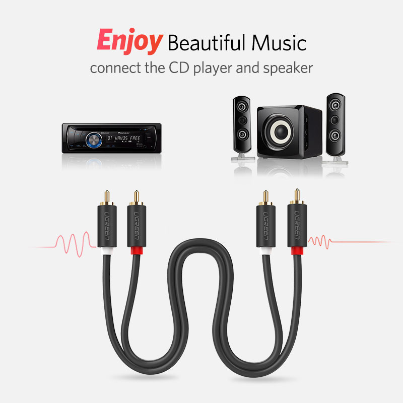 UGREEN 2RCA to 2 RCA Male to M - Home Cinema Player ulasan dan harga