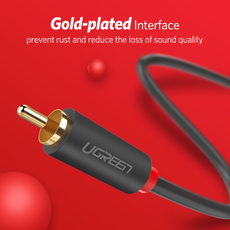 UGREEN 2RCA to 2 RCA Male to M - Home Cinema Player ulasan dan harga