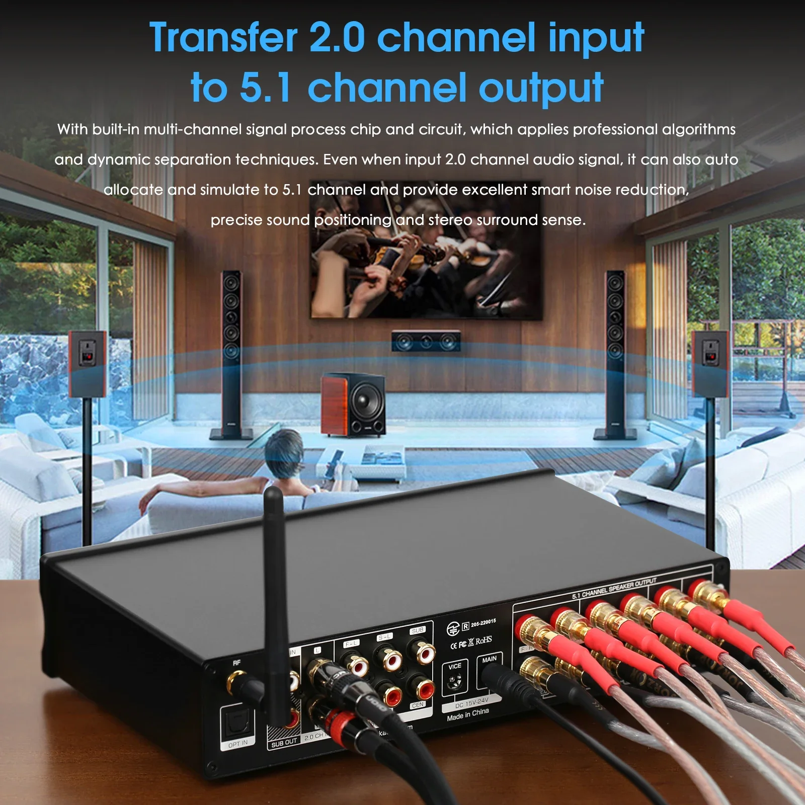 Douk Audio 5.1 Channel Digital - Home Cinema Subwoofer ulasan dan harga