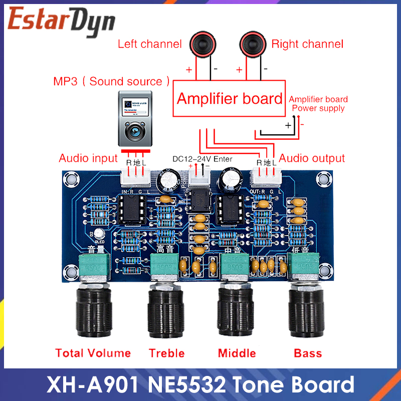 XH-A901 NE5532 Tone Board prea - Surround Sound Decoder ulasan dan harga