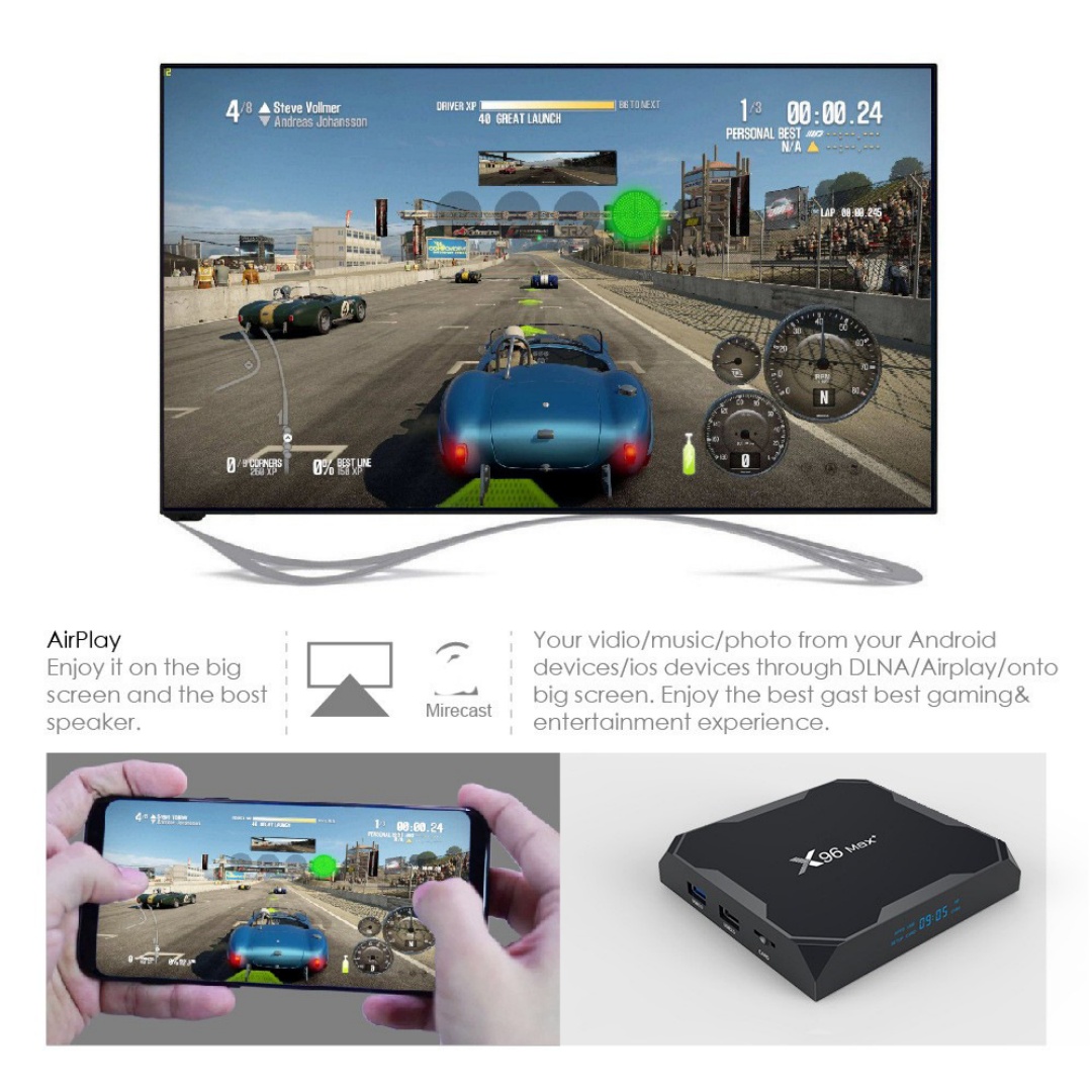 X96 Max+ TV Box Android 9.0 Am - Home Cinema Video Processor ulasan dan harga