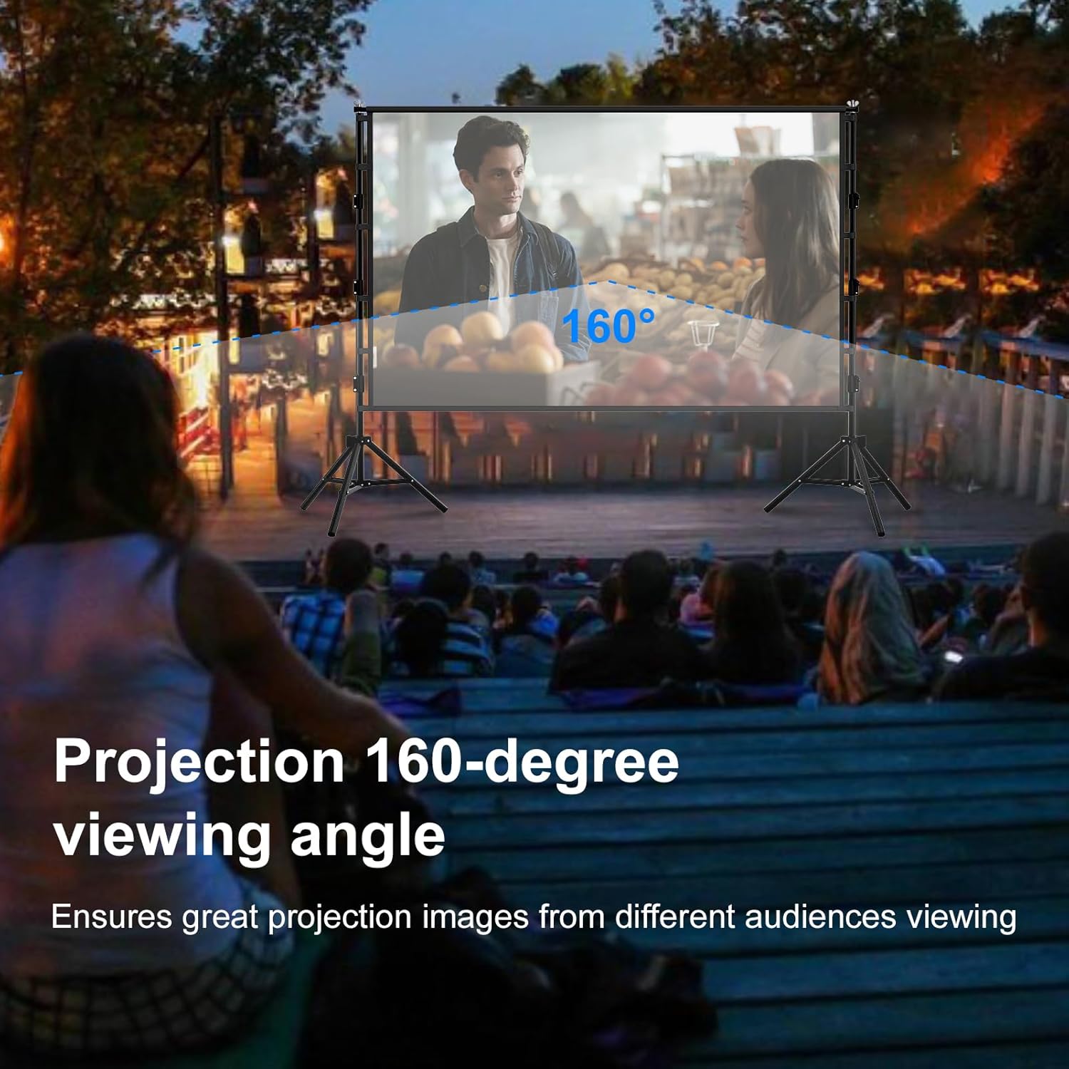 VEIDADZ Projection Screen With - Home Cinema Blanc ulasan dan harga